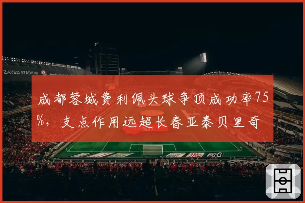 成都蓉城费利佩头球争顶成功率75%，支点作用远超长春亚泰贝里奇